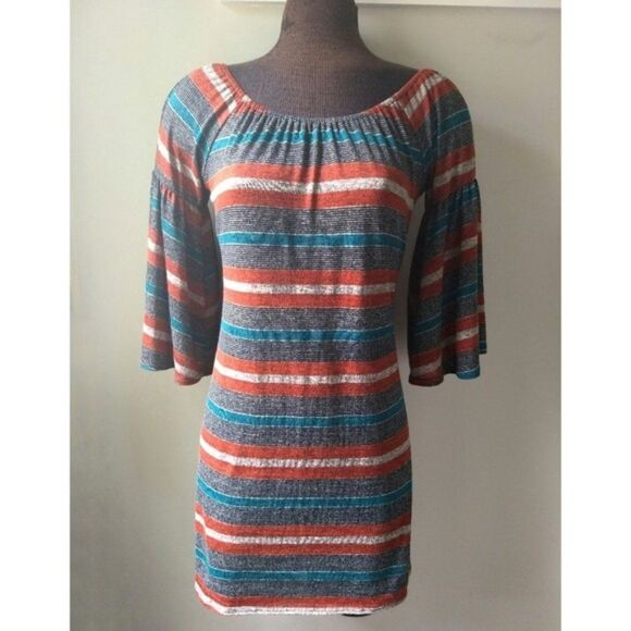 Emma Rose Stripe  Bell Sleeve Dress size Small - Picture 9 of 10